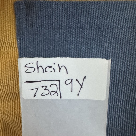 9Y Corduroy Long Sleeve Button Down Work Shirt‎ Patchwork Blouse Casual Tops - Picture 6 of 6